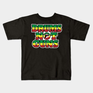 Drums Not Guns Belize Kids T-Shirt